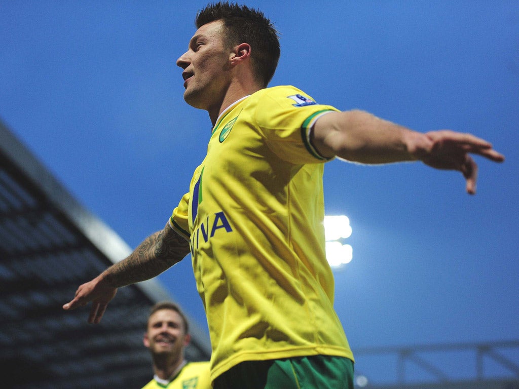 Anthony Pilkington enjoys sealing Norwich’s win over Bolton