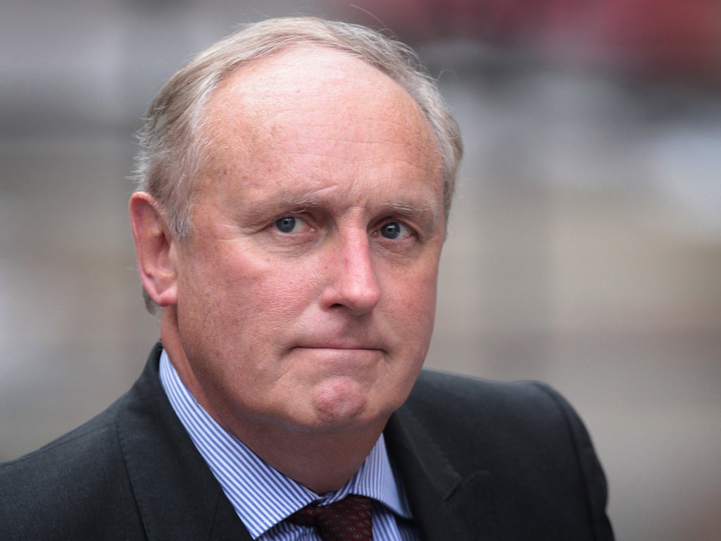 Paul Dacre arrives at the Leveson inquiry yesterday