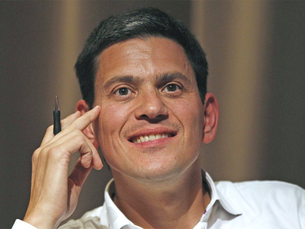 Bemused: David Miliband