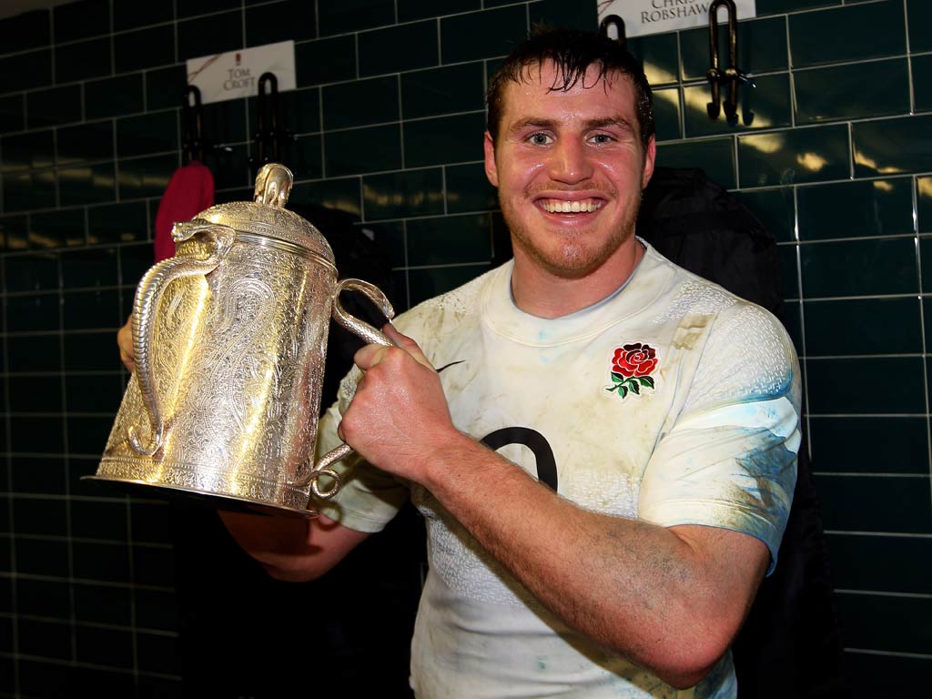 Ben Morgan with the Calcutta Cup