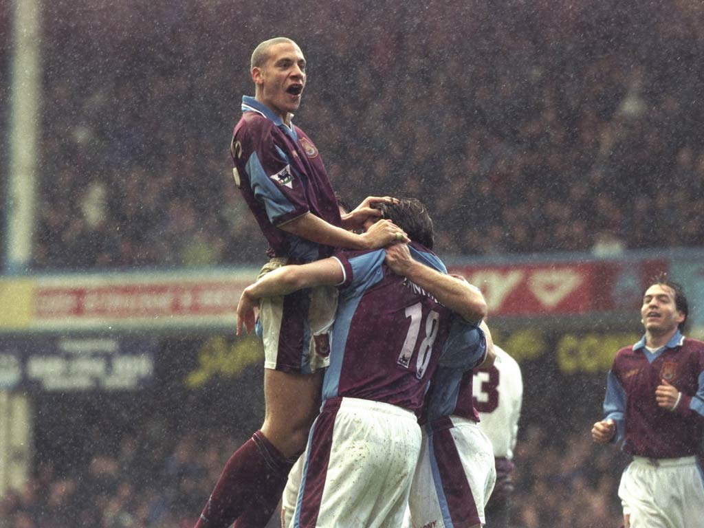 Ferdinand pictured during his West Ham days