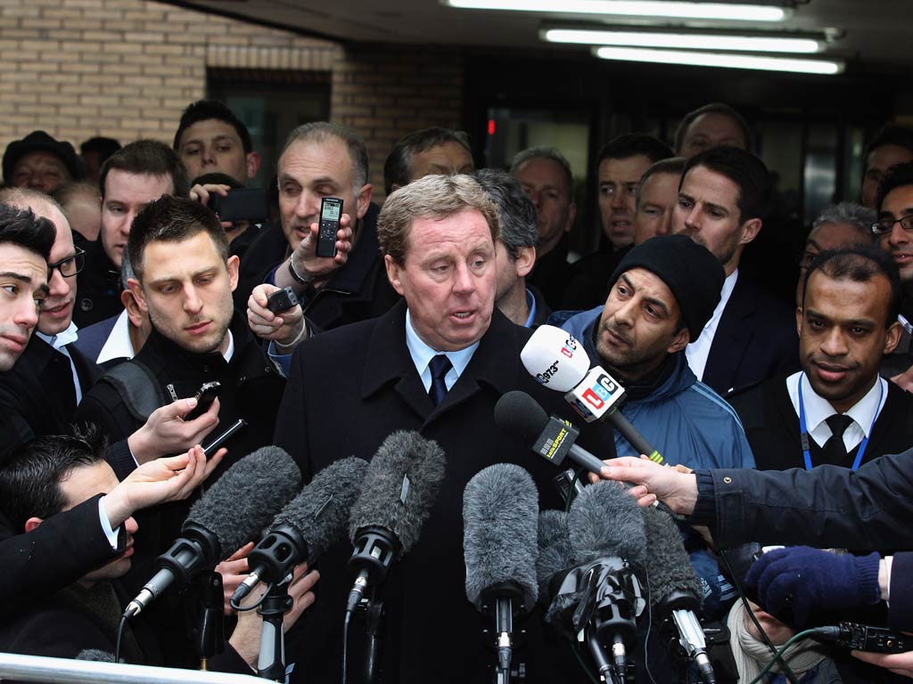Redknapp addresses the media outside court