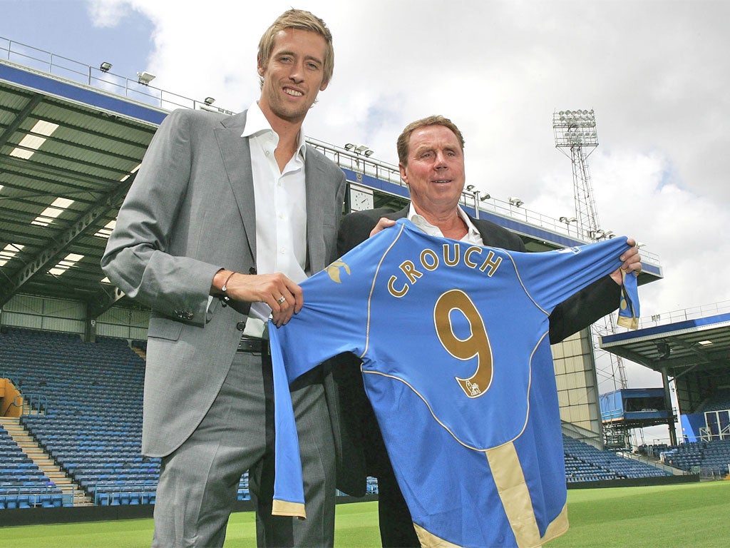 Harry Redknapp with Peter Crouch in their Portsmouth days