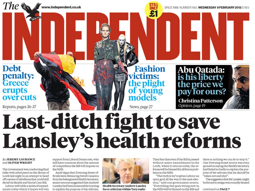 How 'The Independent' reported the story yesterday