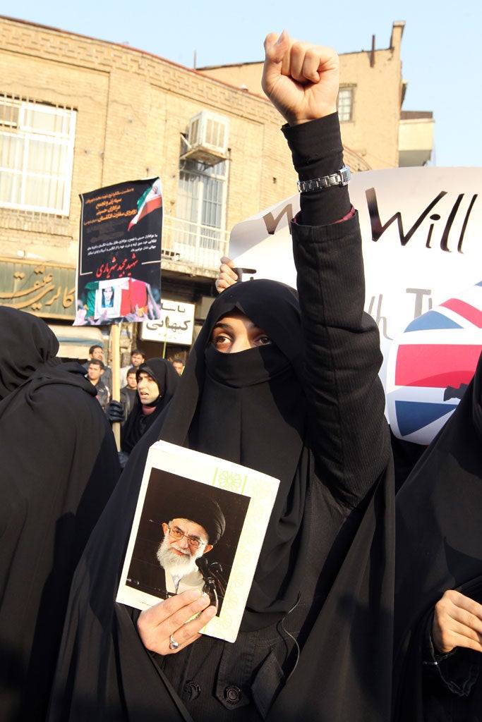 Mossadeq embodied Iran's 'martyrdom complex': A protest outside the British Embassy in Tehran, 2011