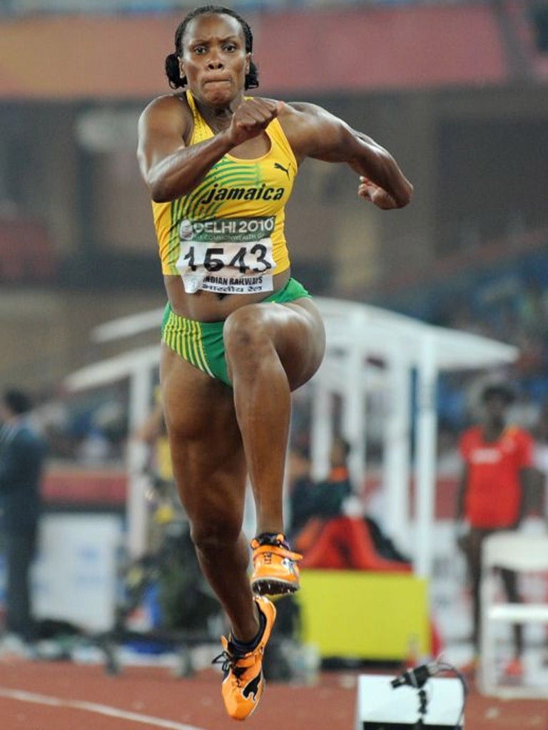 Smith won Commonwealth triple jump gold in 2010
and stayed in India to give free use of her services
as a physio