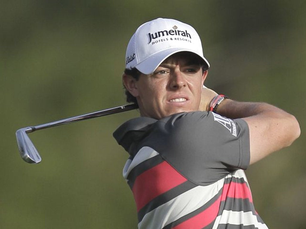 Rory McIlroy hit seven birdies after a slow start in Dubai