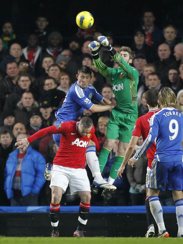 De Gea in action at Stamford Bridge