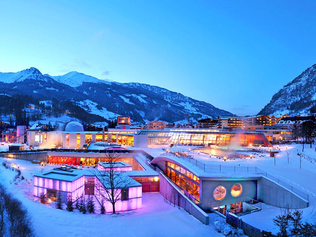 Hot and cold: Alpentherme spa complex