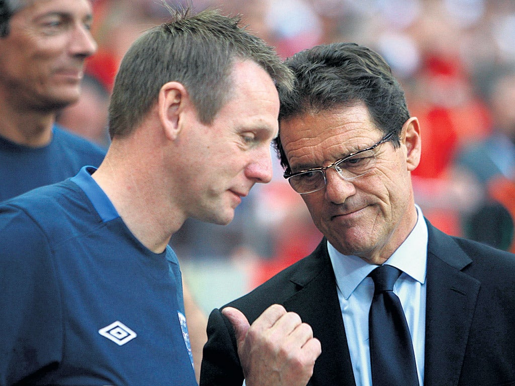 Pearce offering: Fabio Capello has thumbed a lift back to Italy while Stuart Pearce has already got caught up in a race storm