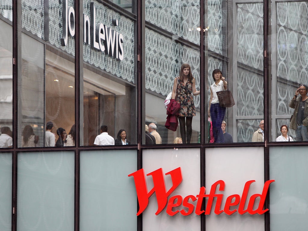 The incident took place at east London’s Westfield shopping centre