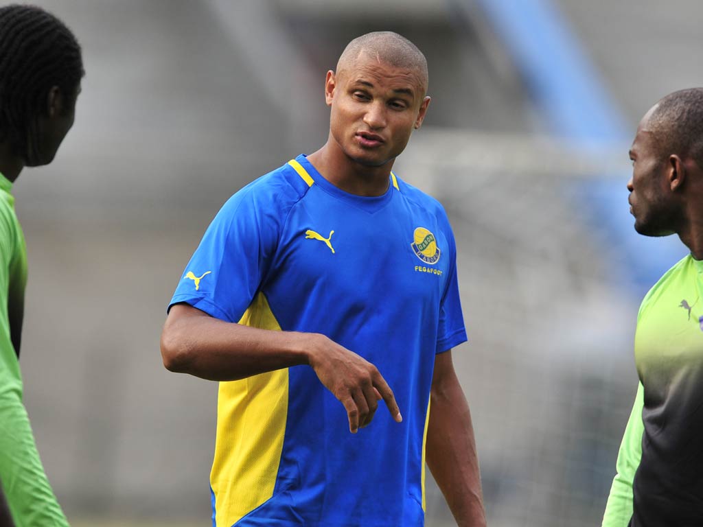 Daniel Cousin on duty with Gabon