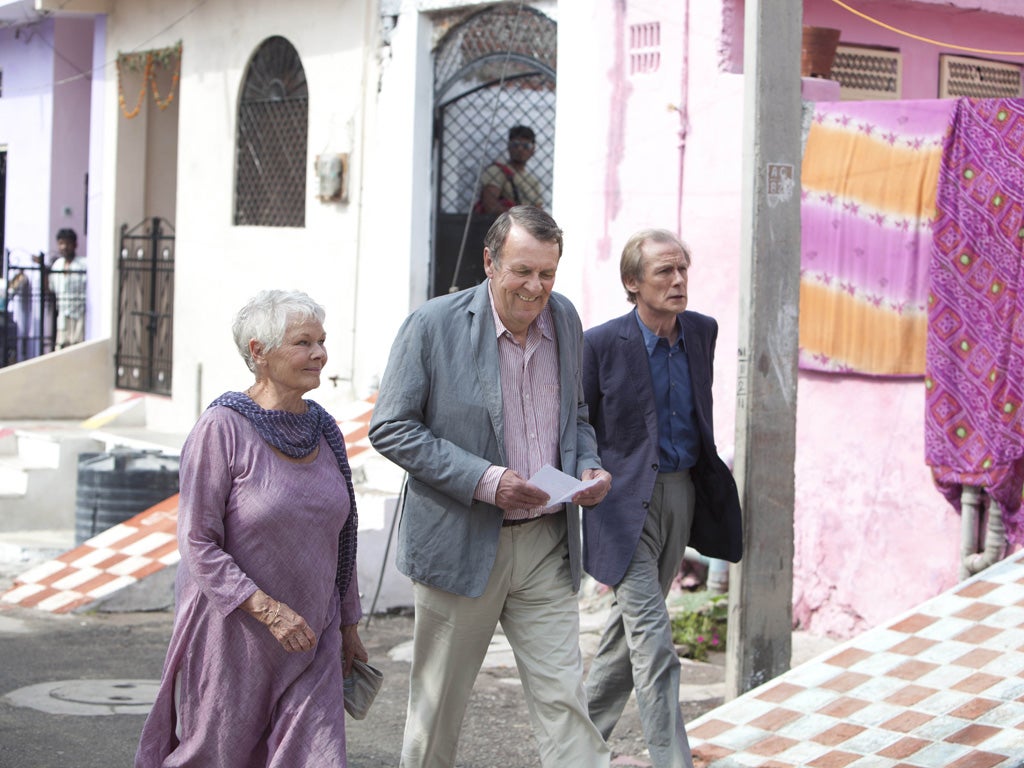 Home from home: a scene from 'The Best Exotic Marigold Hotel'