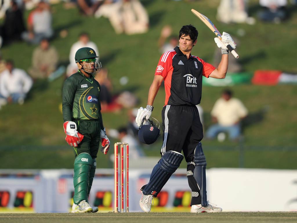 Alastair Cook marks his century