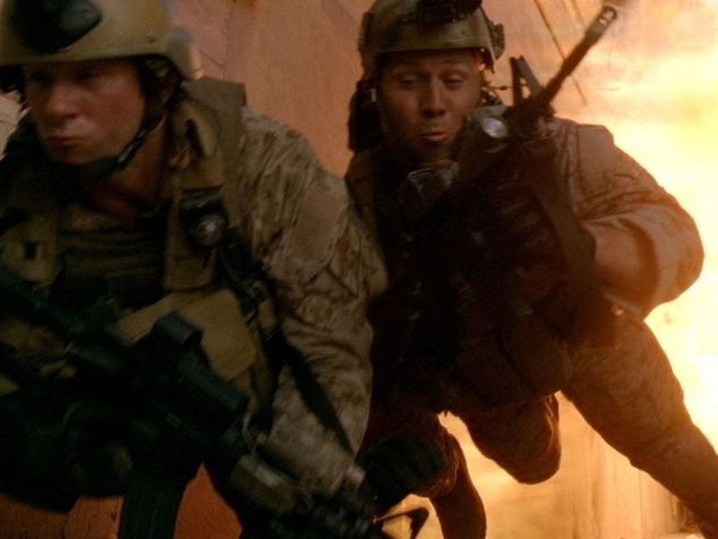 Active-duty Navy Seals on a live training exercise in Act of Valor