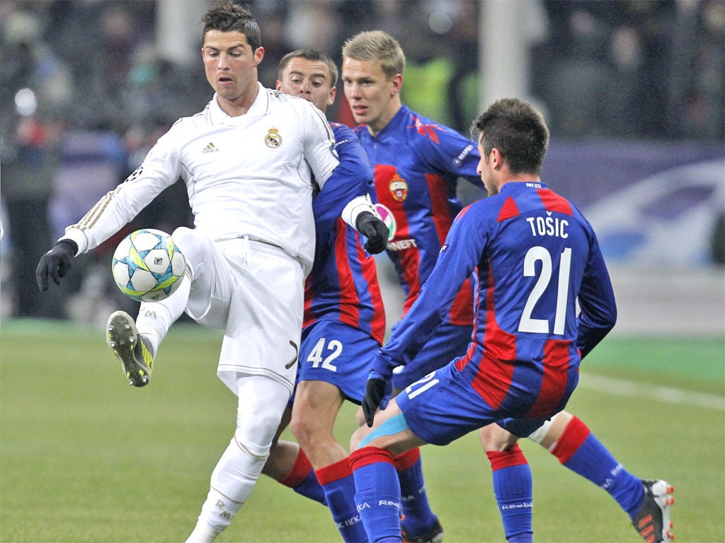 Cristiano Ronaldo opened the scoring for Real Madrid in Moscow