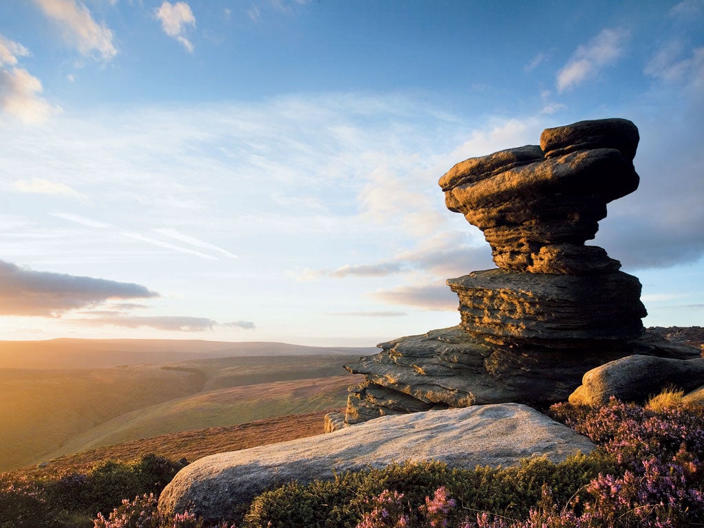 3. The Dark Peak
The Dark Peak is the northern part of the Peak District, a largely moorland landscape that takes its name from the Millstone Grit that covers it. Here, make for the Kinder Plateau, says Andy. "Catch a train to Edale on a Saturday morning,