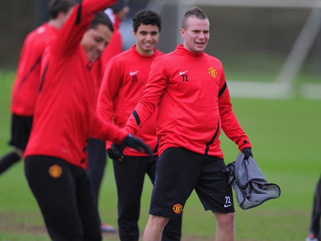 Tom Cleverley pictured in training