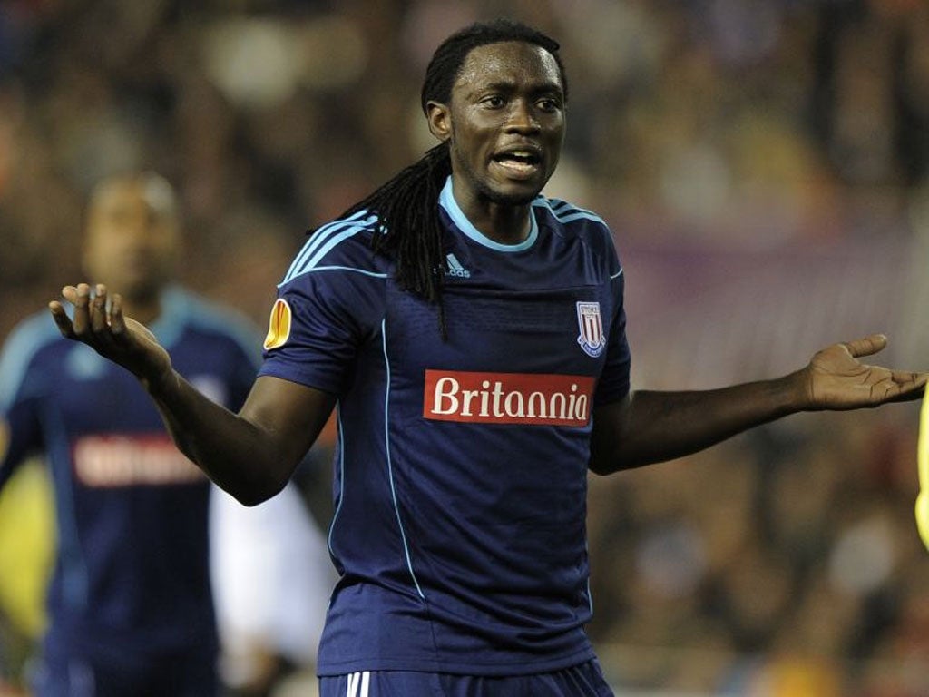 Kenwyne Jones missed two good chances as Stoke were
knocked out