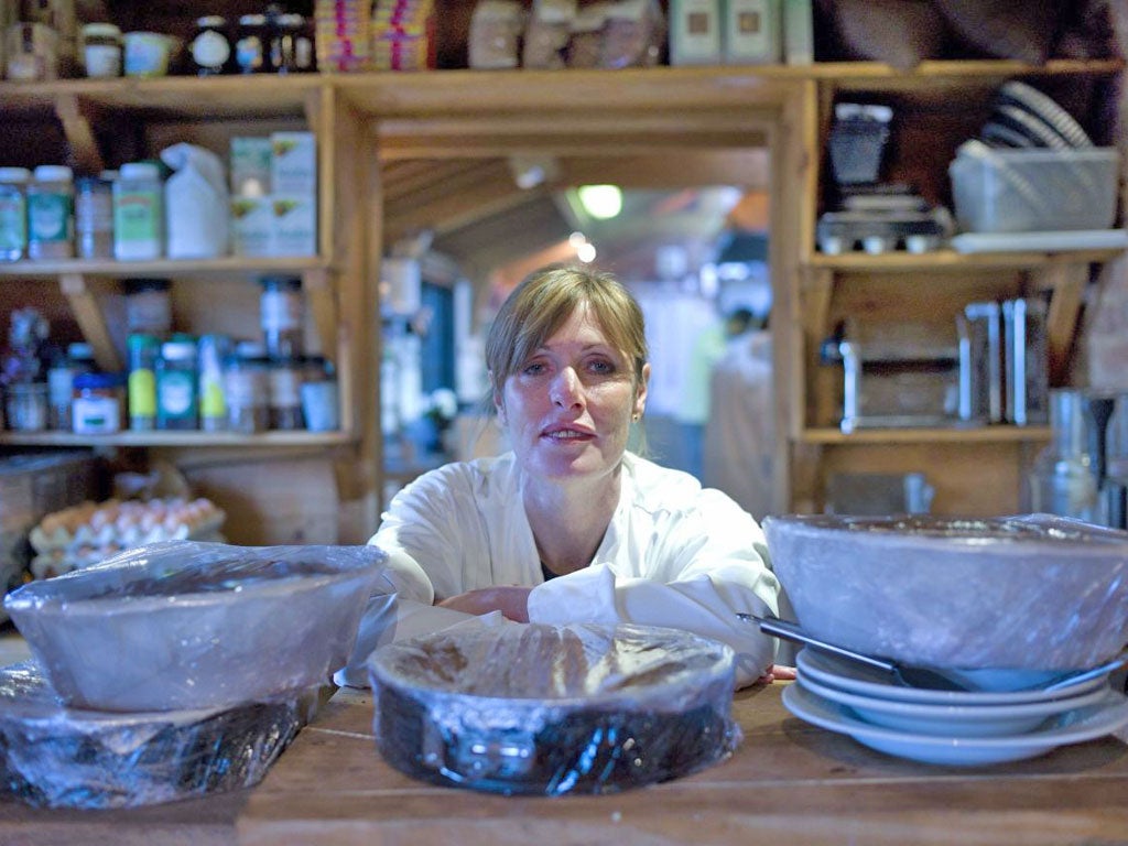 Skye Gyngell at Petersham Nurseries Cafe in Richmond, which she has decided to leave