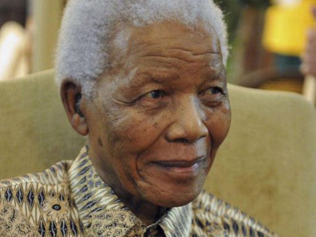 Mandela at home, in May 2011