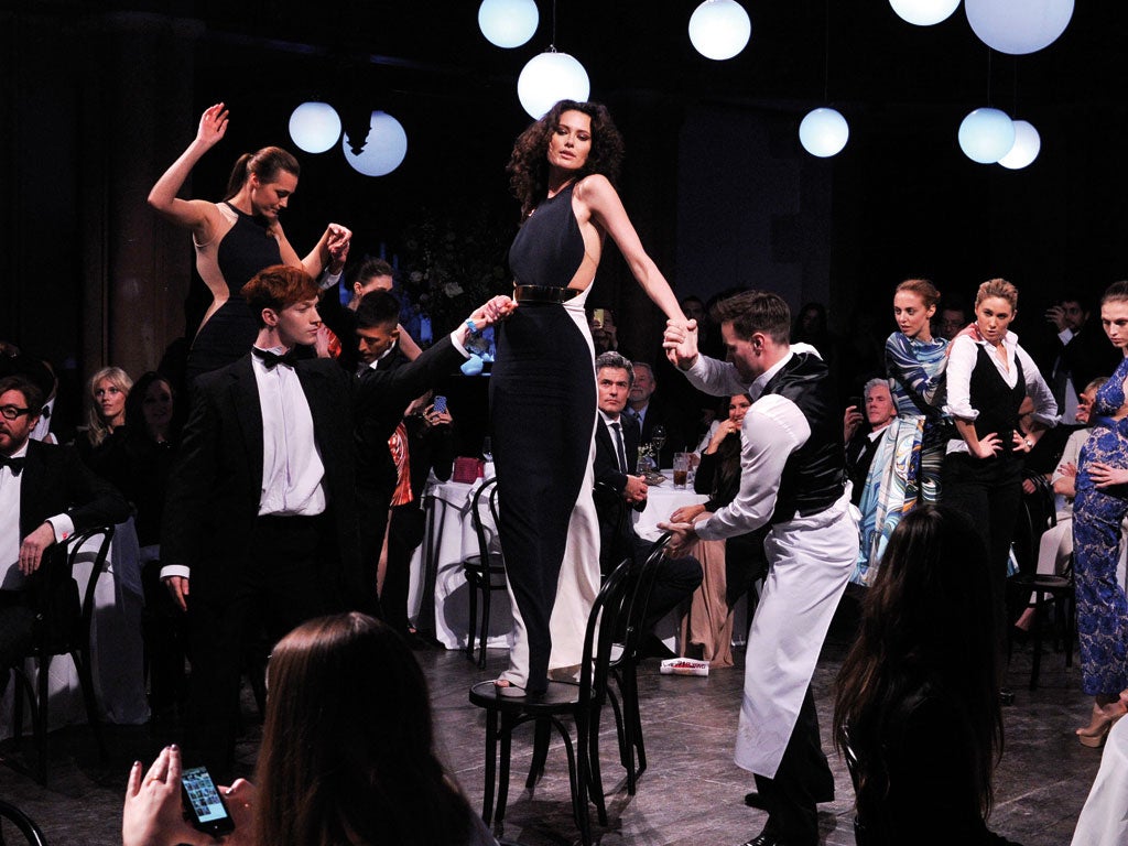 The Stella McCartney autumn / winter 2012 London evening collection presentation at which guests were treated to a magic act