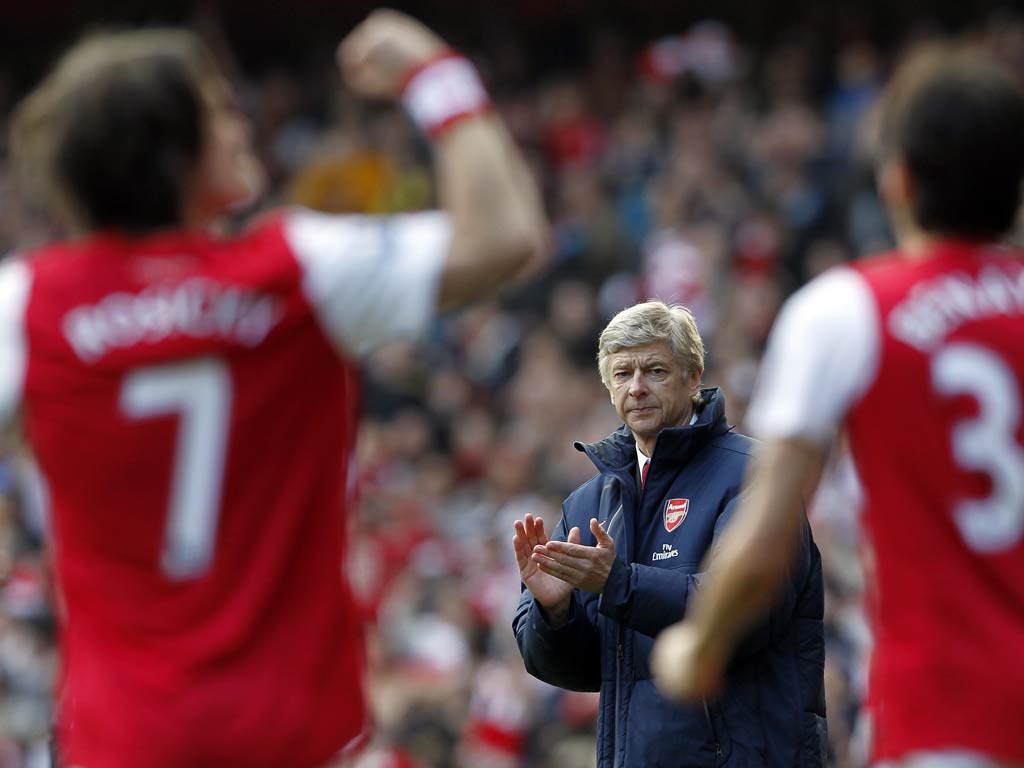 Wenger watches his Arsenal side comeback against Tottenham