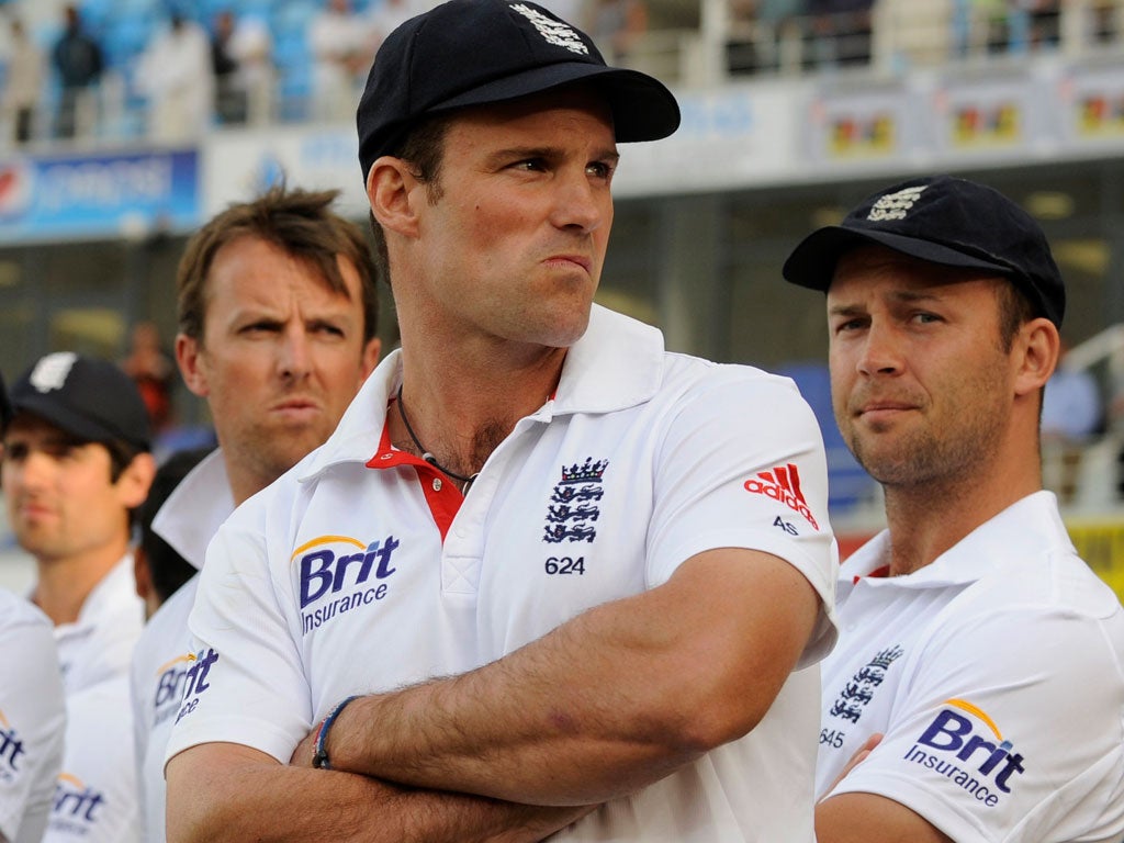 Andrew Strauss endured a 3-0 Test series thrashing by
Pakistan