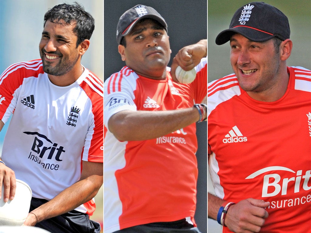 Three of a kind: Ravi Bopara, Samit Patel and Tim Bresnan