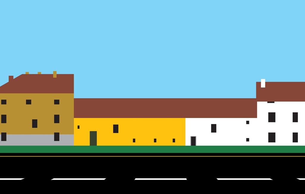 Julian Opie, 'Roadscape 24' 2000. C-type print on wooden mount, 25.5 x 40 cm