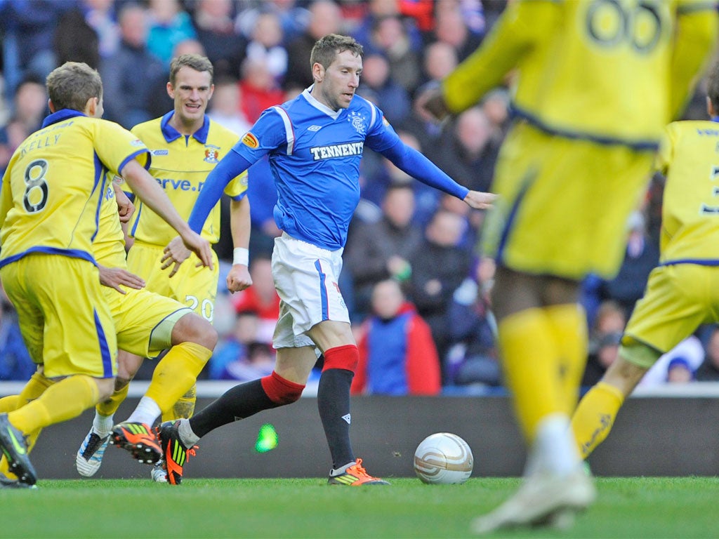 Kirk Broadfoot says the pressure is still on Rangers to win games