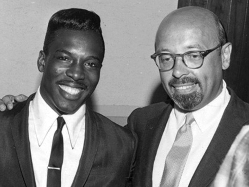 Atlantic Records founder Ahmet Ertegun, right, with legendary soul singer Wilson Pickett