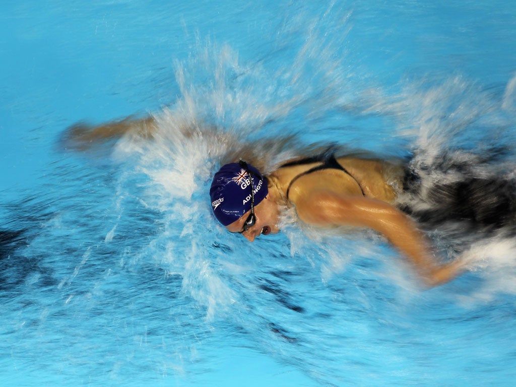 Rebecca Adlington on her way to winning World Championship gold in the 800m freestyle in Shanghai last year