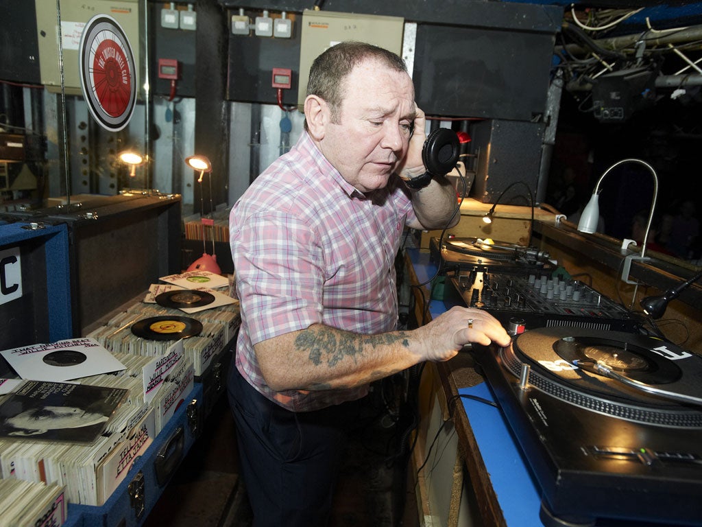Club DJ Pete Roberts spins the wheels of steel