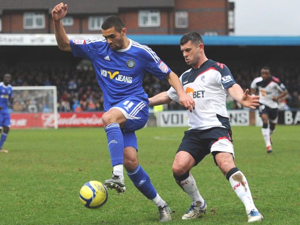 New Leeds signing Paul Robinson (right) in action for Bolton