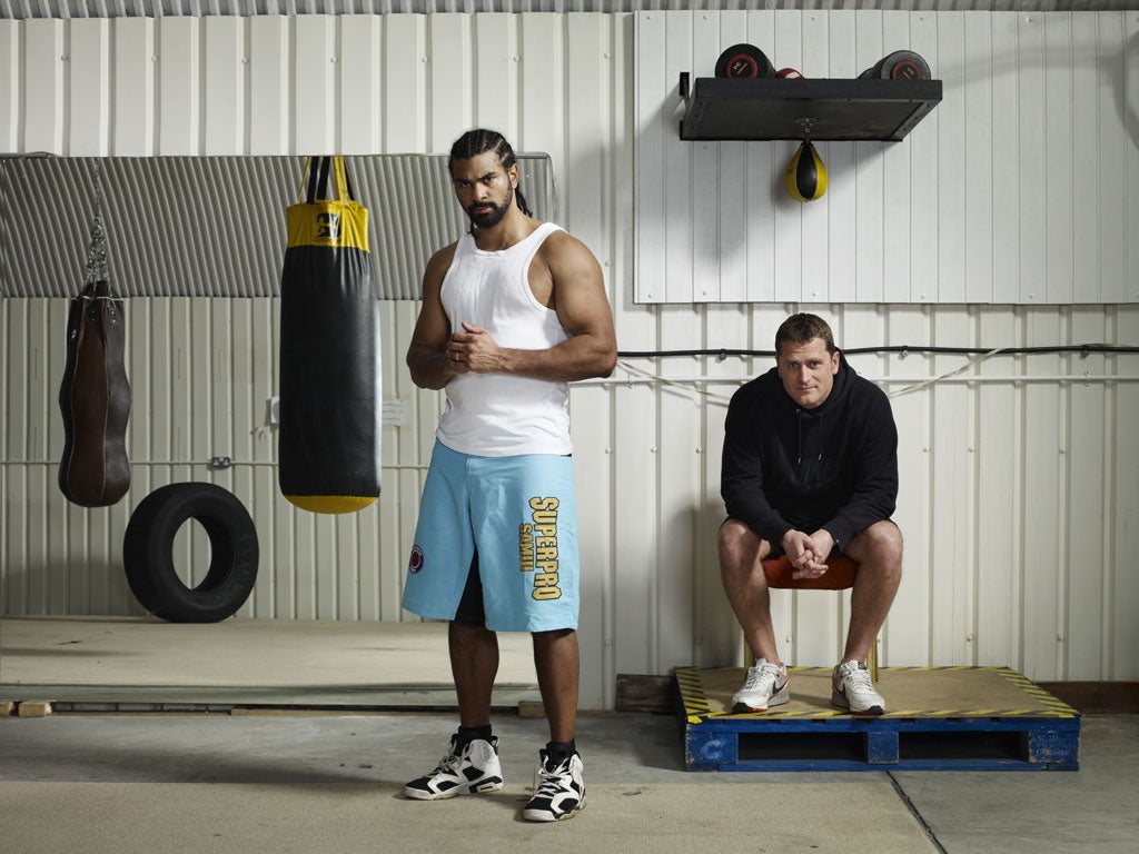 Anderson (right) says of Haye: 'It was a shock to see him brawl with Dereck Chisora. You forget how comfortable boxers are around violence.'