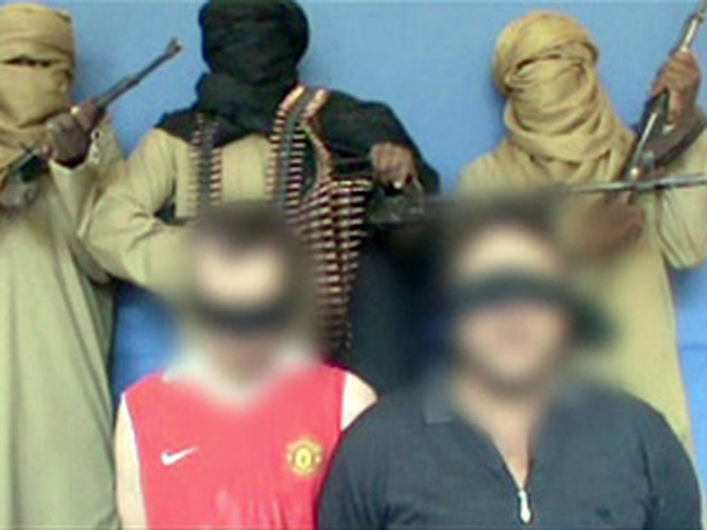 A hostage video showing the Briton, Chris McManus, and the Italian, Franco Lamolinara