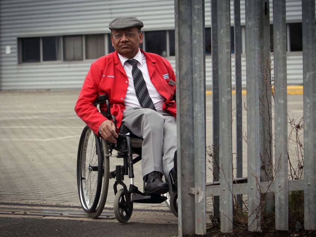 Irshad Mohammed at the Remploy factory in Acton