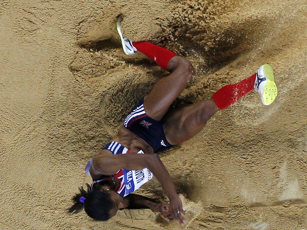 Sand and deliver: Yamile Aldama puts pressure on her rivals with a second-round jump of 14.82 metres in Istanbul