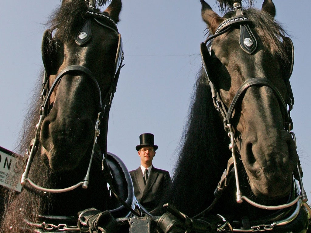 The choice of vehicles to transport the coffin can reflect the life of the deceased