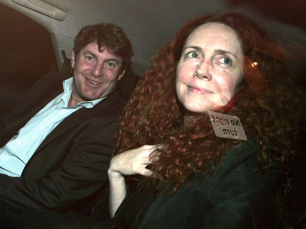 A February 2011 photograph of Charlie Brooks and Rebekah Brooks