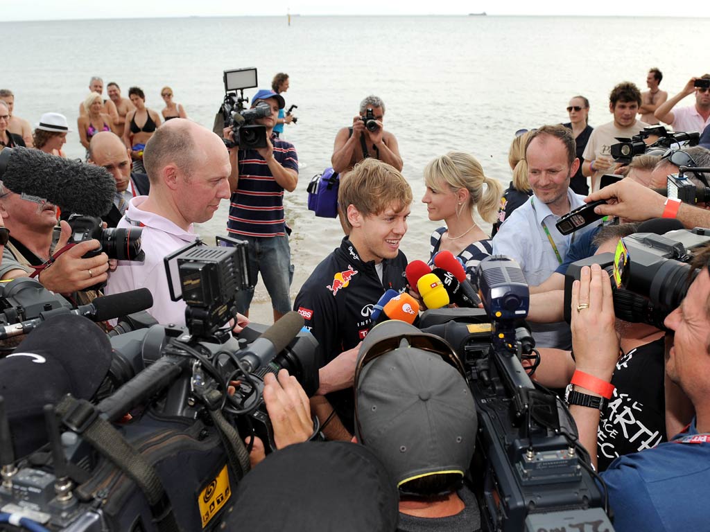 Vettel pictured in Melbourne