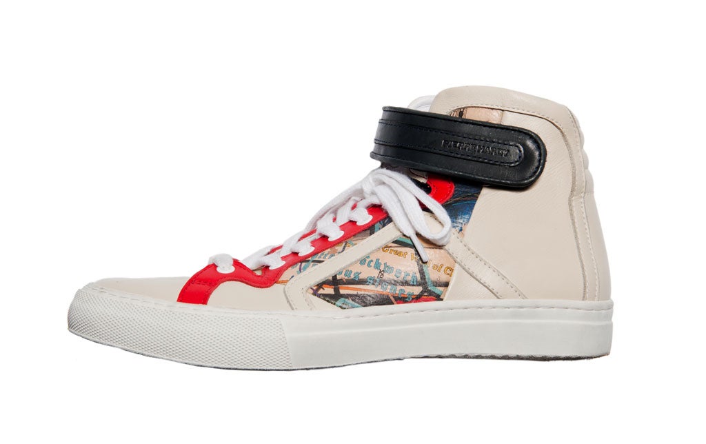 1. Mother of Pearl and Pierre Hardy

<p>Maia Norman's label Mother of Pearl collaborates with artists to produce off-the-wall pieces every season. This spring, she has worked with none other than Pierre Hardy, Parisian cobbler to the stars, to create a sports-luxe high-top for her range. £405, motherofpearl.co.uk</p>