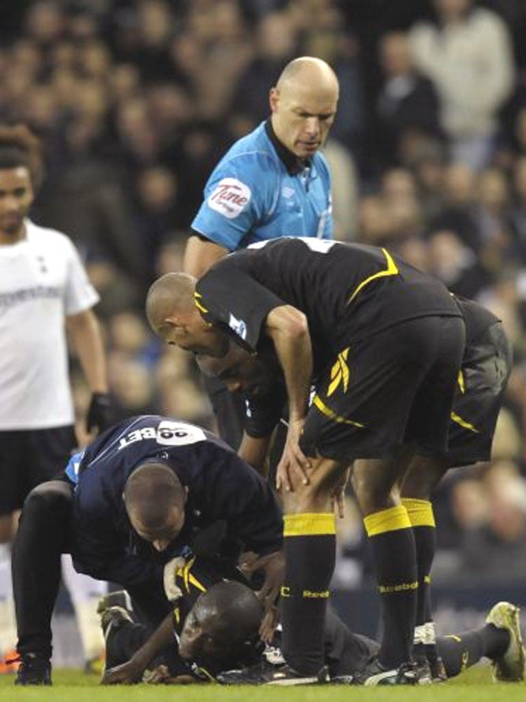 Howard Webb took the decision to abandon Saturday’s game at Spurs