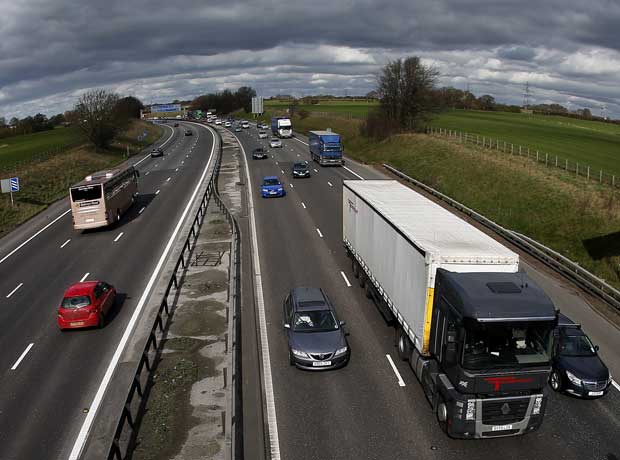 The M6 Toll road is carrying less than half the number of cars it was designed for