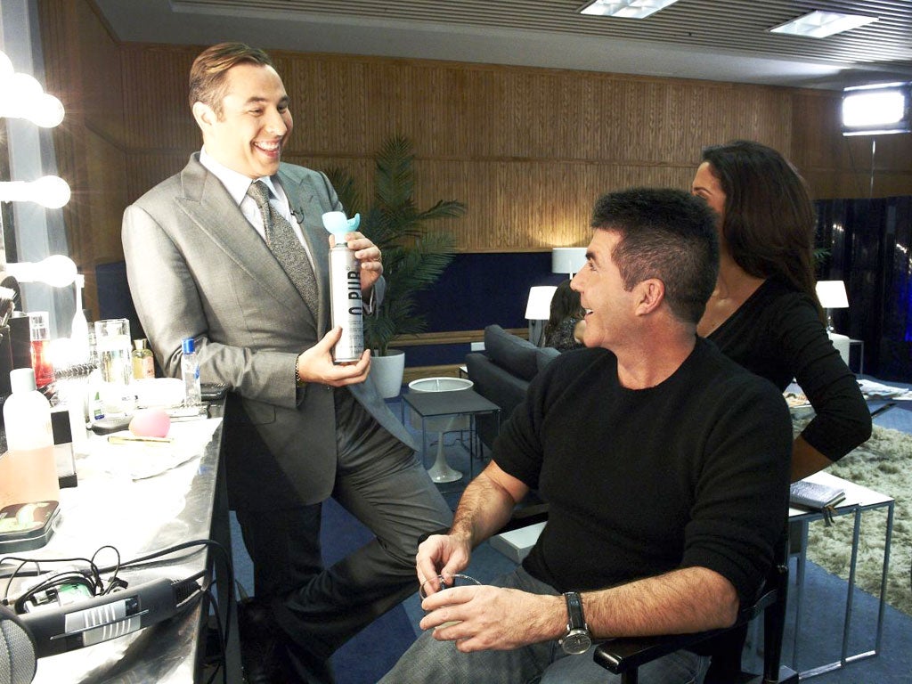 Hit it off: David Walliams with Simon Cowell