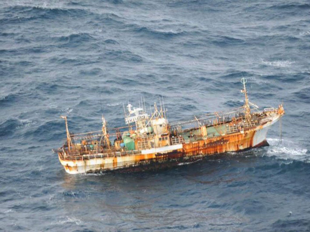 The tsunami-hit Japanese fishing boat, 4,700 miles from home