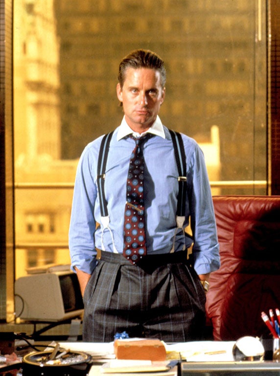 Michael Douglas as Gordon Gekko in Wall Street