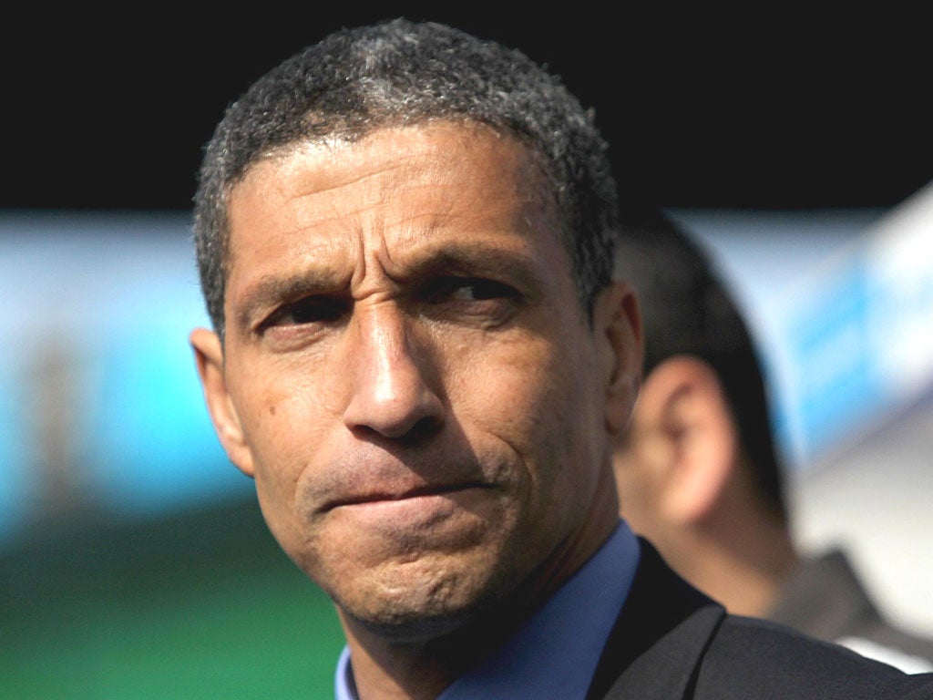 CHRIS HUGHTON: ‘Their goal is the only chance they had in 95
minutes,’ said Blues manager