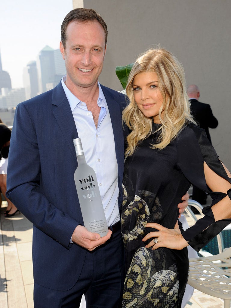 Fergie with Voli Vodka CEO